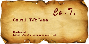 Csuti Tímea névjegykártya