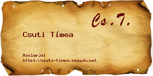 Csuti Tímea névjegykártya