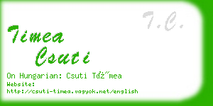 timea csuti business card